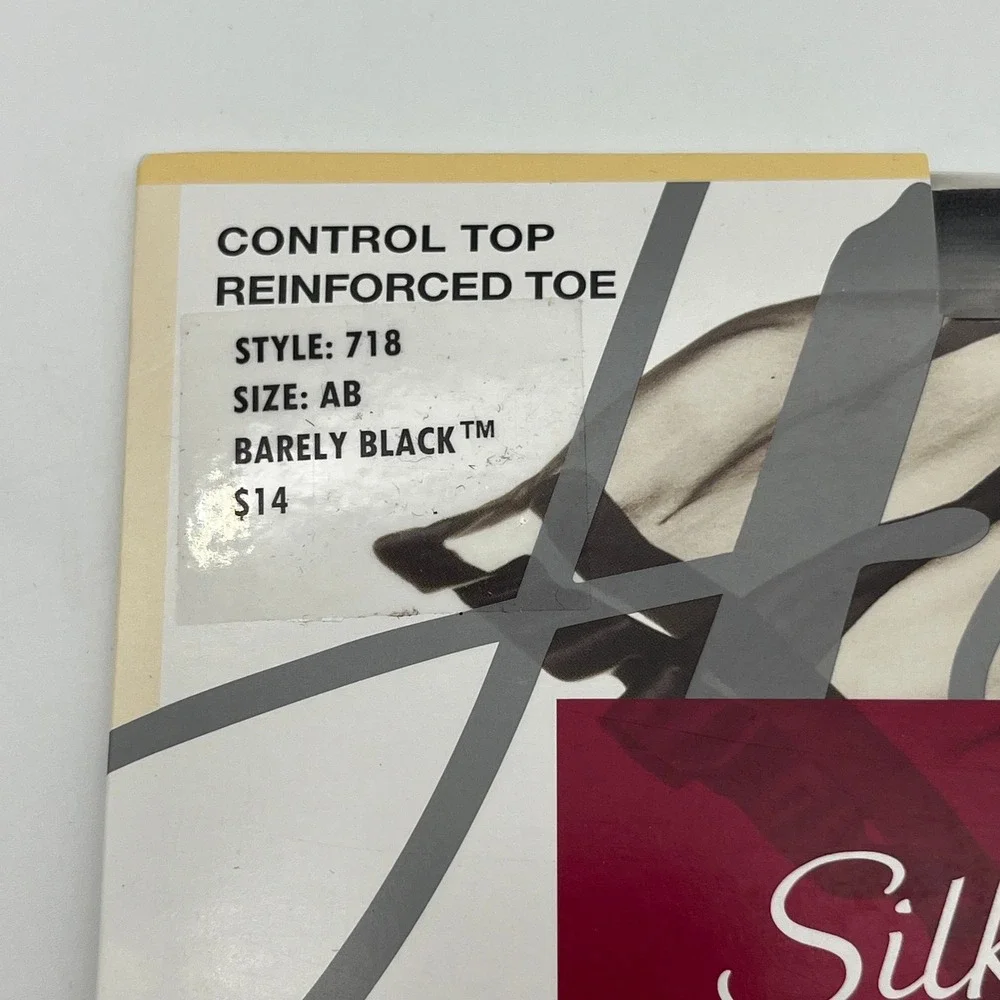 Hanes Pantyhose Womens AB Black Tan Silk Reflections Silky Sheer Lot of 3‎